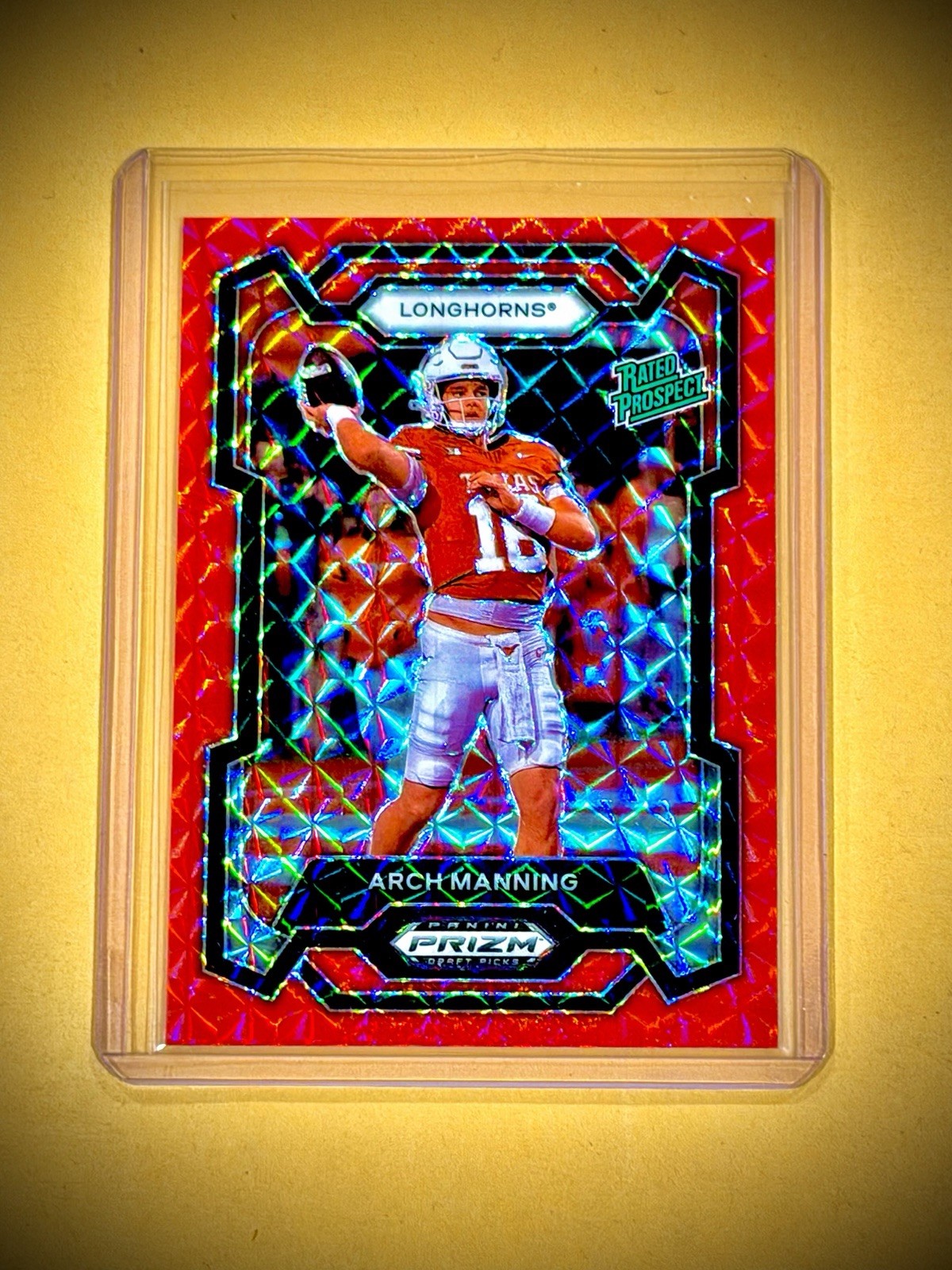 ARCH MANNING #70/125 2024 Panini Prizm Draft Picks Rated Prospect RED FINITE