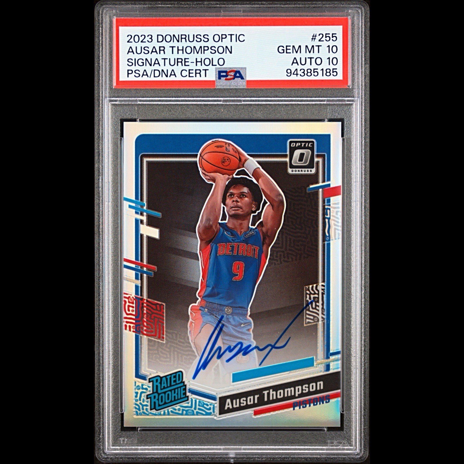2023 Donruss Optic Ausar Thompson Rookie RC Holo On-Card Auto 10 PSA 10 💎 POP 3