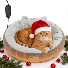 Heated Cat Bed Indoor Pets   Adjustable Temperature 86-131  Cat Heating Pad w...
