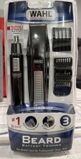 WAHL Nose Ear Body Beard Hair Wet/Dry BATTERY Precision Blade Trimmer Set