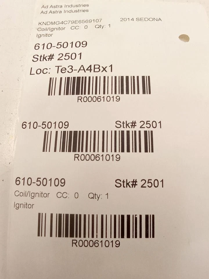 2014 Kia Sedona LX 3.5L Ignitor Coil Ignition OEM Tested - Image 4 of 4