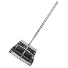 Stainless Steel Dustpan Household Heavy Duty Metal Upright with Handle
