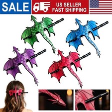 Medieval Dragon Hair Stick, Gothic Dragon Wing Hairpin Wood Stick For Women