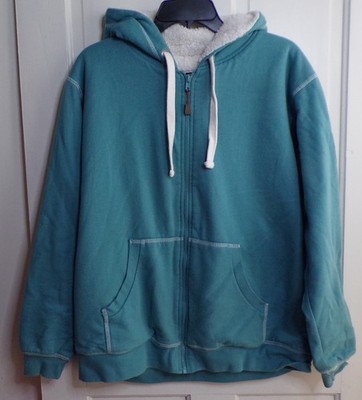 C.E. Schmidt Workwear Sweatshirt Hoodie Aqua Sherpa Lined Jacket Womens XL