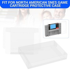 Clear Protector Case Storage Box Display For Nintendo SNES Cartridge Video Game