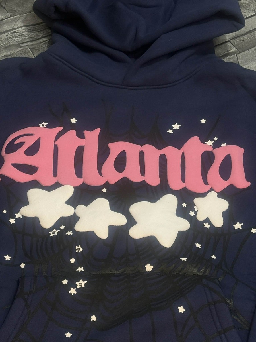 Blue “Atlanta” Sp5der Web Hoodie - Size Medium | eBay