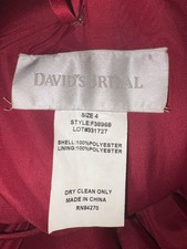 Size 4 Red David’s Bridal Dress With Sequences 