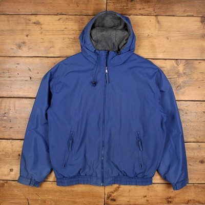 Vintage Cabela's Outdoorjacke L Windbreaker mit Kapuze blau
