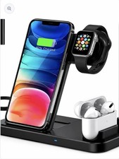Wireless Charging Station - 4 in 1 Wireless Charger Charging Stand
