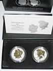 2023-S Morgan and Peace Silver Dollar 2pc Reverse Proof Set Box ,OGP & COA