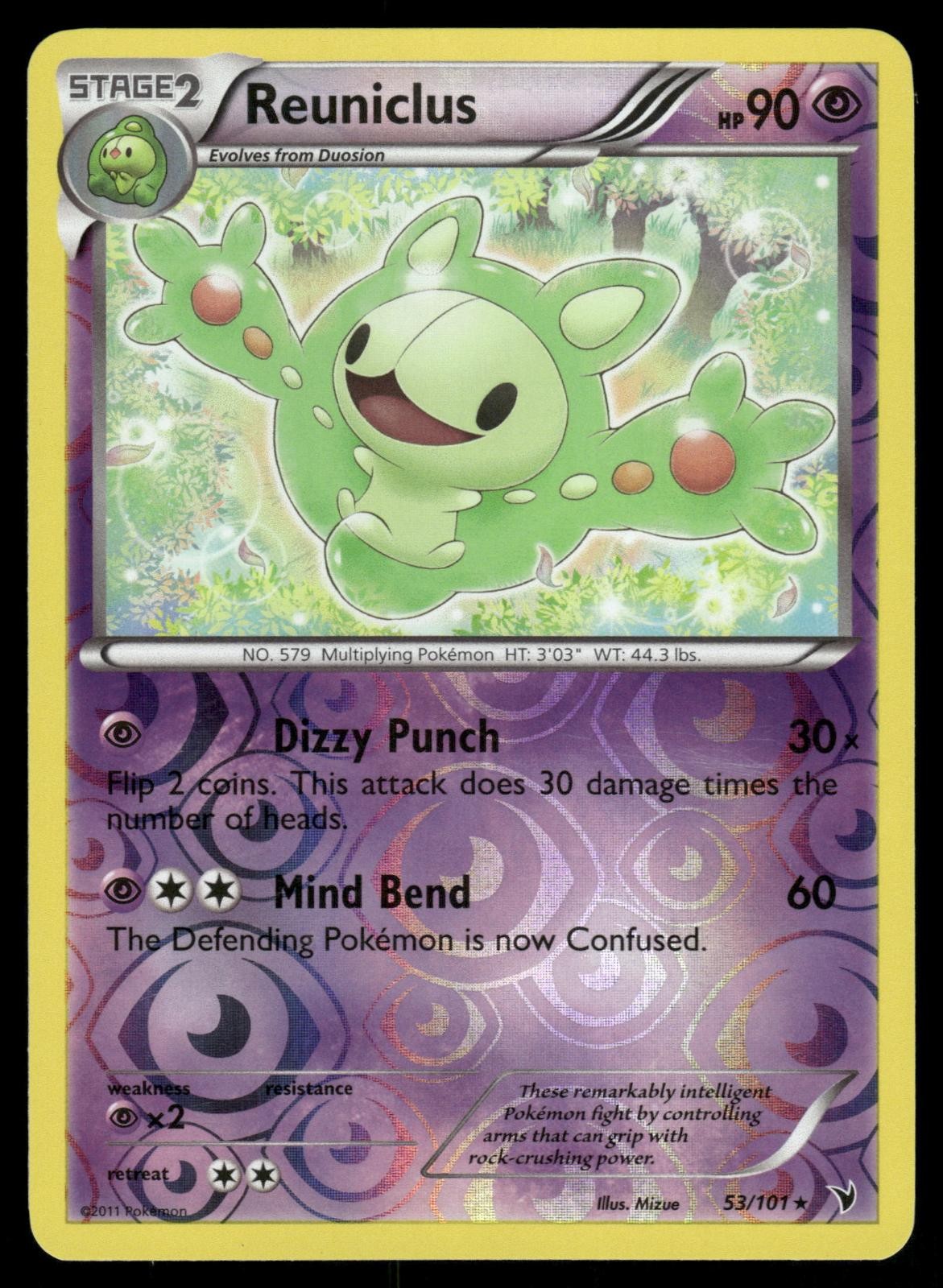 Reuniclus 53/101 Rare Noble Victories Pokemon Reverse Holo Moderately Played