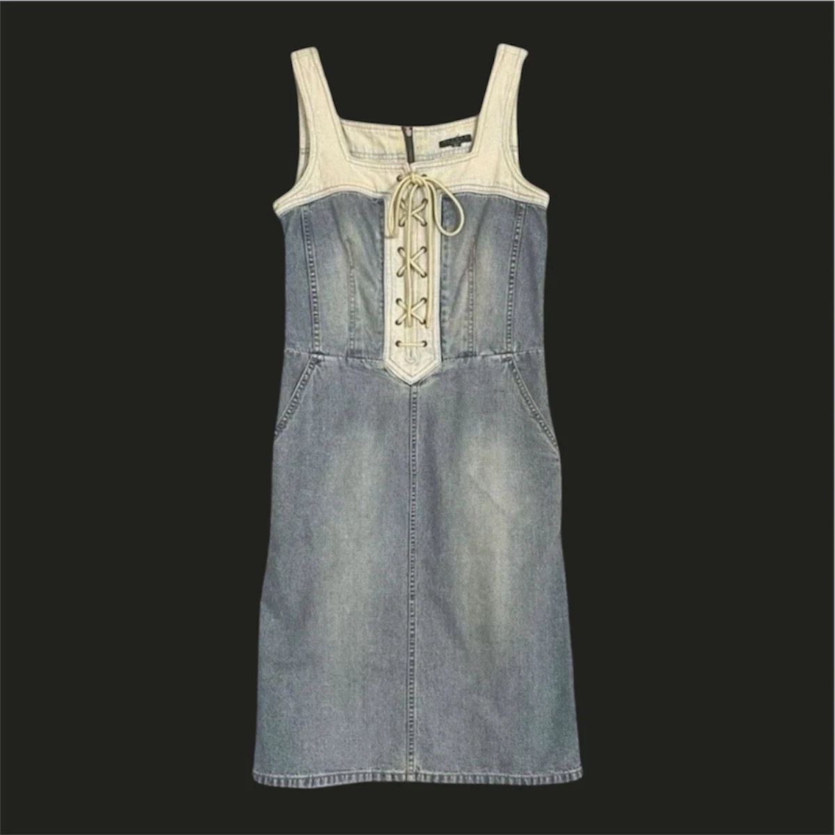 sisley denim dress Sisley Sleeveless Above Knee, Mini Dresses for sale