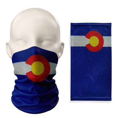 Colorado Staatsflagge Schlauchschal - atmungsaktive Maske Hals Gamasche Gesichtsbedeckung