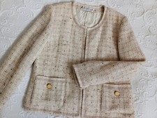 Blazer Jacke Paris Vintage Tweed 38 Wolle 