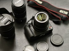 Canon EOS Rebel T1i EOS 500D 15MP  18-55mm 55-250mm  18-135mm  Fully Tested