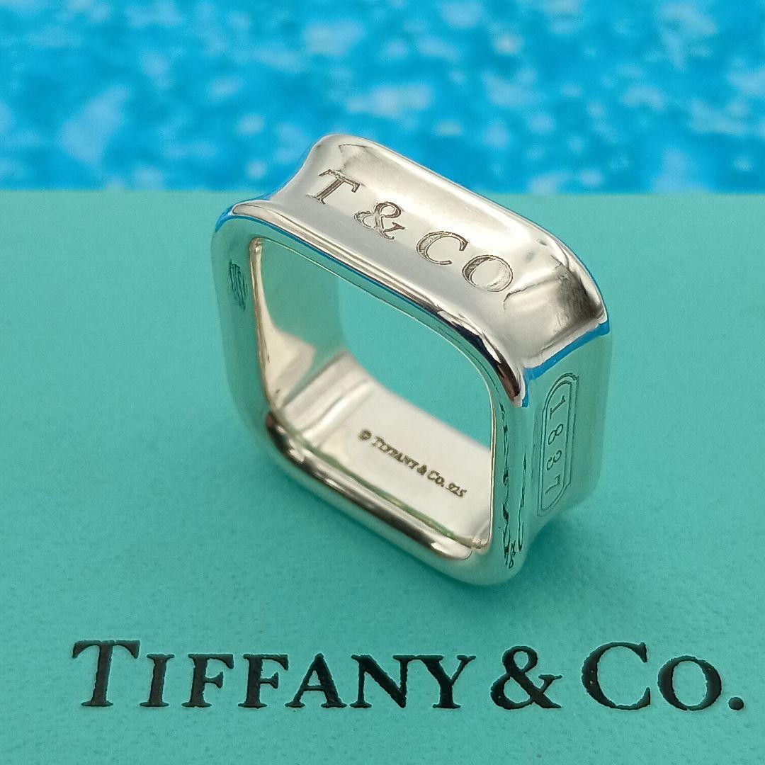 Tiffany & Co No 7 Square Narrow Ring Pre-Owned Elegant Design