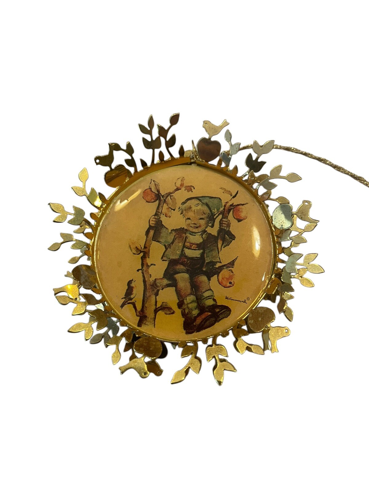Hummel Gold Christmas Ornament Collection Apple Tree Boy