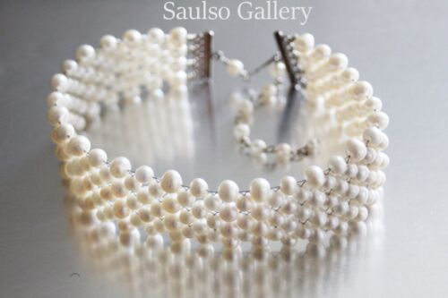Vintage Real Pearl choker necklace from a Prominent collector