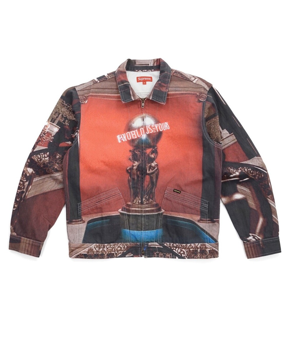 FW17 Supreme Scarface World Is Yours Denim Jacket Multi Size FW17 Supreme Scarface World Is Yours Denim Jacket Multi Size