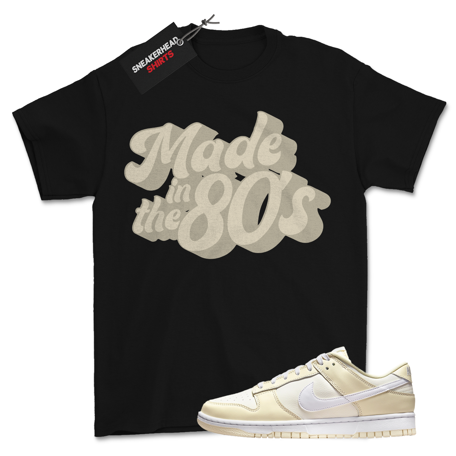 Shirt for Dunk Low Retro Coconut Milk Off White DJ6188-100 Matching 80's