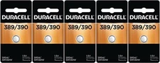 5 Duracell 390 389 SR1130SW SR1130W Button Cell Silver Oxide Batteries