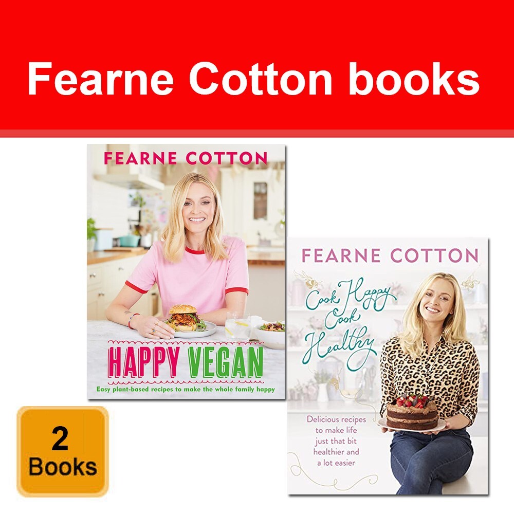 Fearne Cotton Collection 2 Books Set Cook Happy Cook Healthy, Happy Vegan