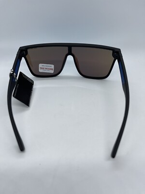 True Religion Black Matte Frame Blue Mirrored Sunglasses 100  display picture 1