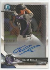 Colton Welker Colorado 2018 Bowman Chrome Prospect Autographs #CPACW 