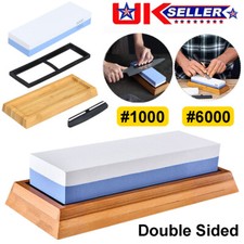Double Sided Whetstone Knife Sharpener Water Wet Stone 1000/6000 Sharpening Tool