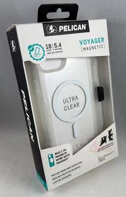 Pelican Voyager Magnetic Series Apple iPhone 15 Plus Clear MagSafe Compatible