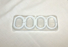 Shower Curtain Hanger Rings Plastic Hooks White Set of 12