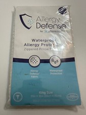 Zippered waterproof pillow protector King size White