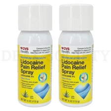 CVS Health Maximum Strength Lidocaine Pain Relief Spray 4oz Lot of 2