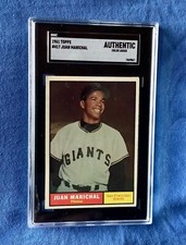 1961 Topps #417 JUAN MARICHAL ROOKIE CARD HALL OF FAME GIANT GREAT CENTERING