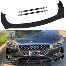 For Genesis Car Front Bumper Lip Spoiler Splitter Body Kit Glossy Black