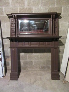 Tall Ornate Antique Fireplace Mantel 58 X 73 Architectural