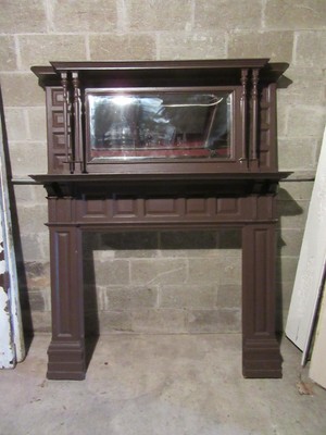 Tall Ornate Antique Fireplace Mantel 58 X 73 Architectural