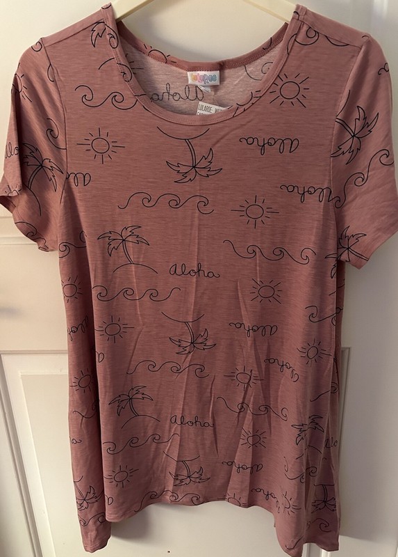 LulaRoe Mauve “Aloha”  Melissa NWT Large