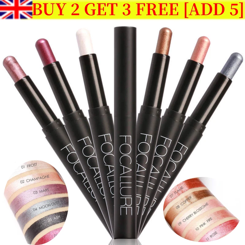 FOCALLURE Highlight Eyeshadow Pencil Waterproof Lasting Shimmer Cosmetics Tool