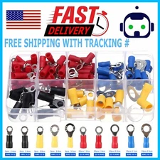 102PC Insulated Electrical Wire Splice Terminal Spade/Crimp/O Ring Connector Kit