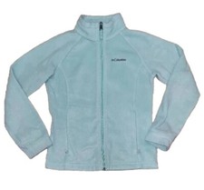 Columbia Fleece Full Zip Jacket Youth Girls Size M 10/12 With Zip Pockets
