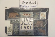 OVERSIZED T2 Magnetic Mailbox Cover "LIVE Love Lake" Cabin, Bear, Loon, Kayak