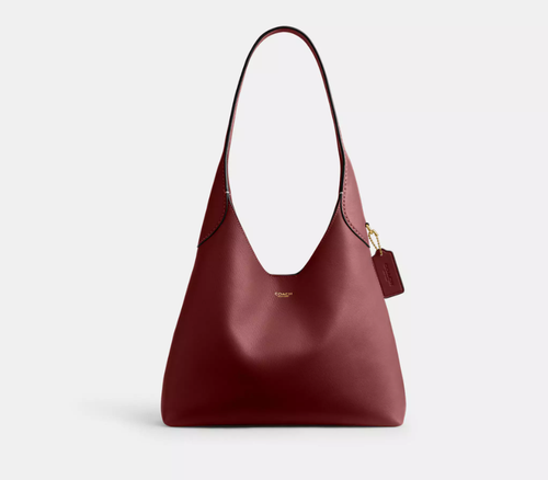 Bolso de Hombro Coach Brooklyn 28 Mediano Latón/Oscuro RU Rubí CU068 Cuero