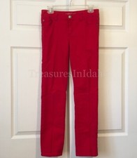 Cherokee Skinny Low Rise Red Denim Pants Girls 16