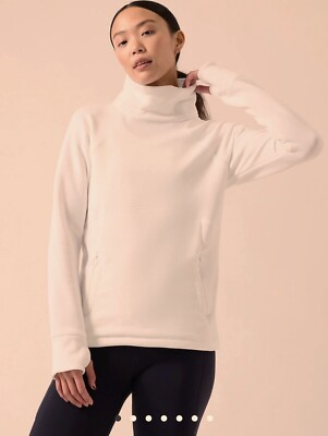 NEW Athleta Polartec Funnel Neck, PLUS SIZE 2X DOVE (OFF WHITE)  #510374