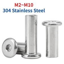 A2 Flat Head Hex Socket Furniture Connector Cap Nuts Barrel Rivet Nut M2-M10