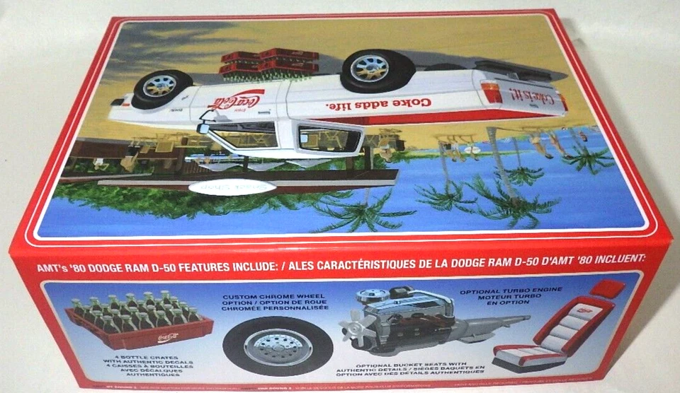 AMT 1/25 1980 Dodge Ram D-50 Coca‐Cola Pickup Model Kit AMT1306M non assembla... - Immagine 4 di 4