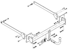 Swan Neck Tow Bar For Audi A8 D4 Saloon 2010-2017 NO ELECTRICS - A/022