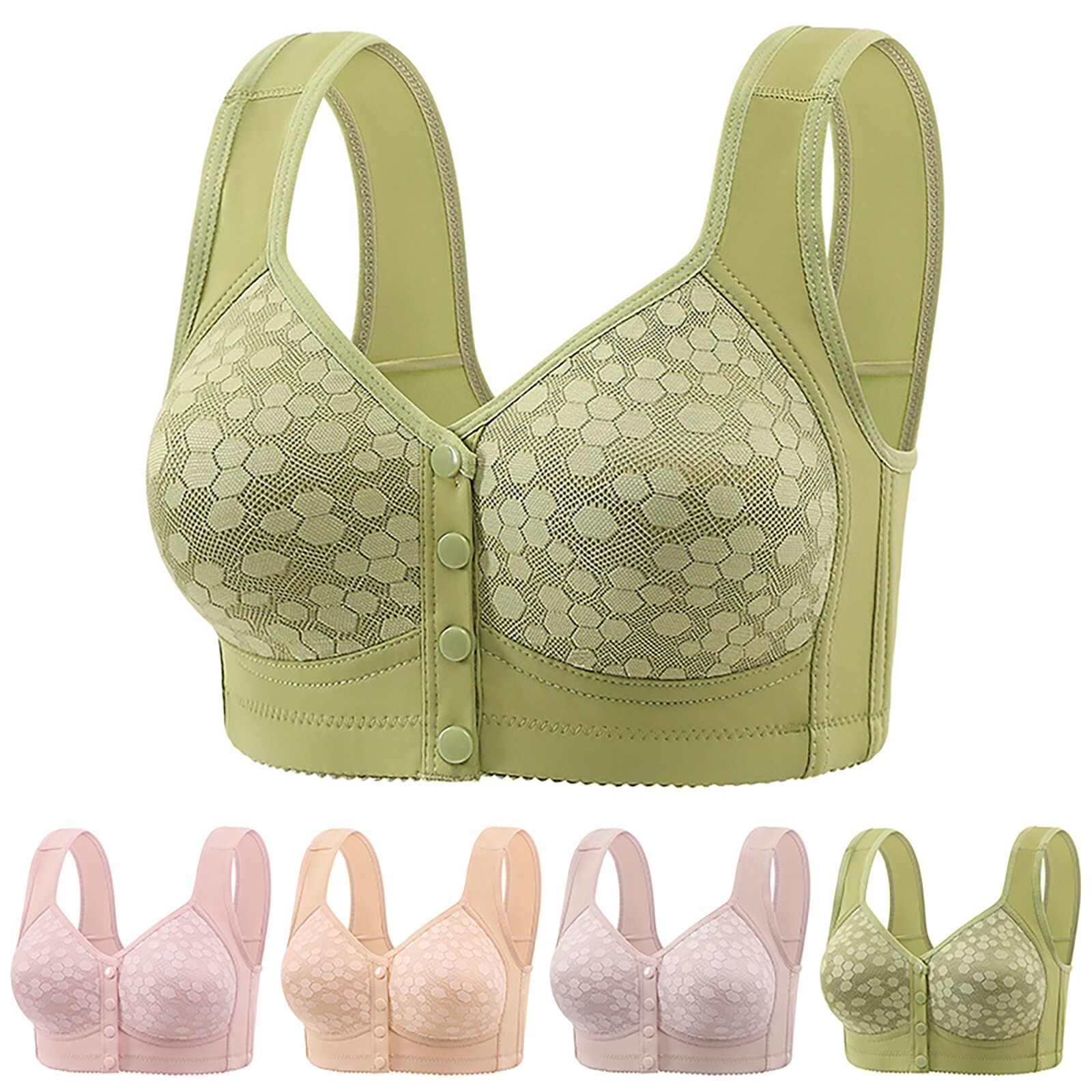 New Printed Underwear For Women Soft Vest Style Large Size Bra Without Underwire