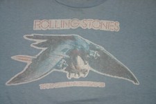 Vintage 1975 Rolling Stones Tour Of The Americas Blue T Shirt Small Original VG
